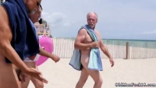Old Teacher Fucks Blonde So The Old Folks Are On A Beach Escapade Today. - Nikki Kay