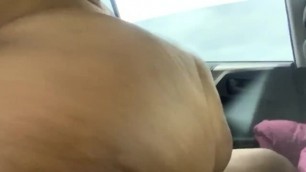 Phat Ass Rides Dick in Car