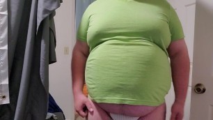 Belly Play in Tight Shirt
