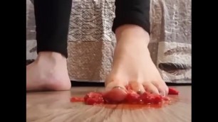 Stinky Feet Crushing Strawberries! (+18)