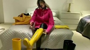 RAINWEAR BONDAGE DROOLING AND WET GAMES