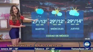 Yanet García Culona En Minifalda Azul En La Seccion Del Clima HD