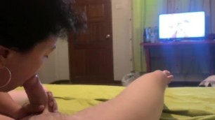 Blowjob and Cum in Mouth while Watching Elen Hot from Tv:)