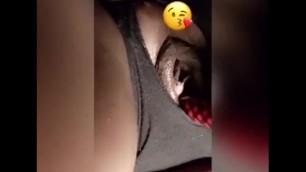 Cut a Hole in Shorts to Play with Pussy she Cums