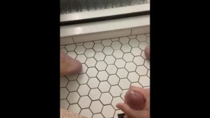 Horny Thick Dick Slow Motion Cumshot in Shower!