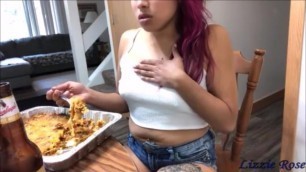 Mukbang Belly, Hiccup and Burp Tease