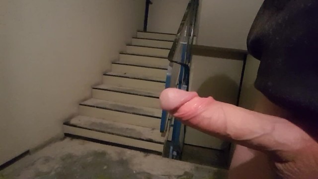 Enjoying myself in the Hallway - PISS and CUM