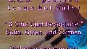 BBB Preview: 3 Chix Cum Receptacle (cumshot Only)
